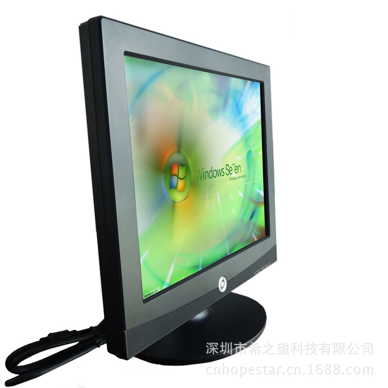 【工廠批發15寸高清液晶顯示器LCD液晶顯示器 可加VGA+AV+TV功能】價格,廠家,圖片,液晶顯示器/屏,深圳市希之望科技-