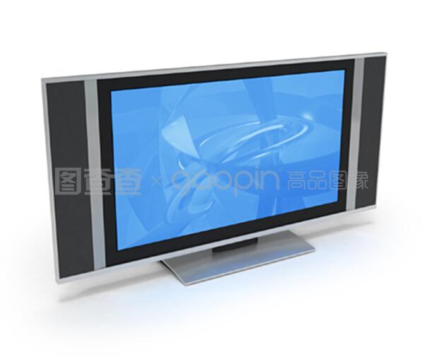 帶藍色顯示屏的液晶電視
